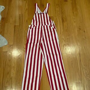 NWT Red and White Game Bibs Overalls